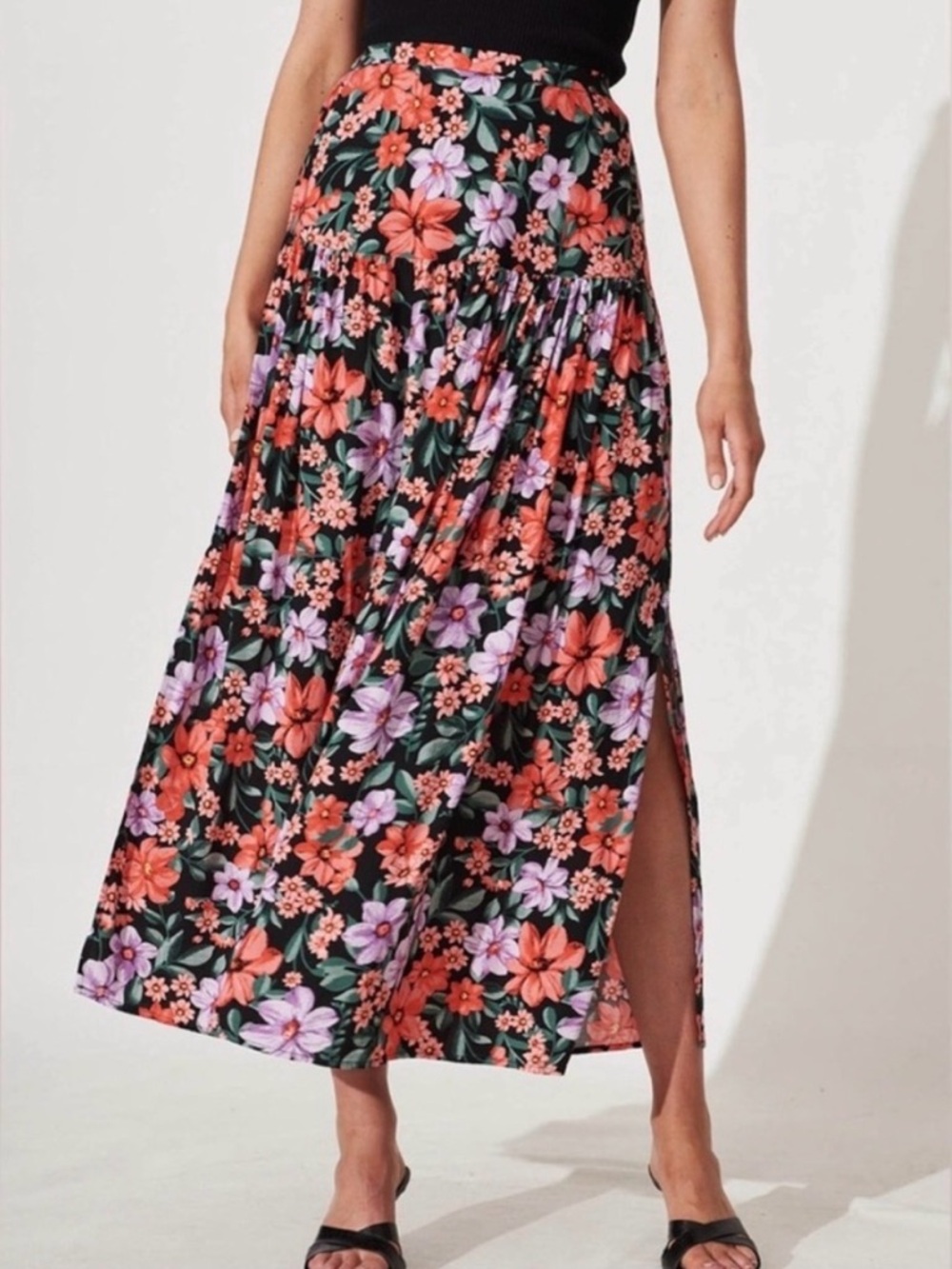 ATL Anthropologie Maxi Skirt Women’s XS, Small or Medium Floral Pink Cottagecore